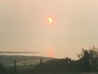 Towards the end of the eclipse