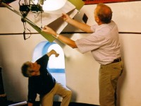 Fig 7. Setting up projection screen.