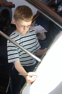 Fig 24. Patrick Cook sketching.