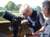 Fig 31. Martin Cook observing with the ETX